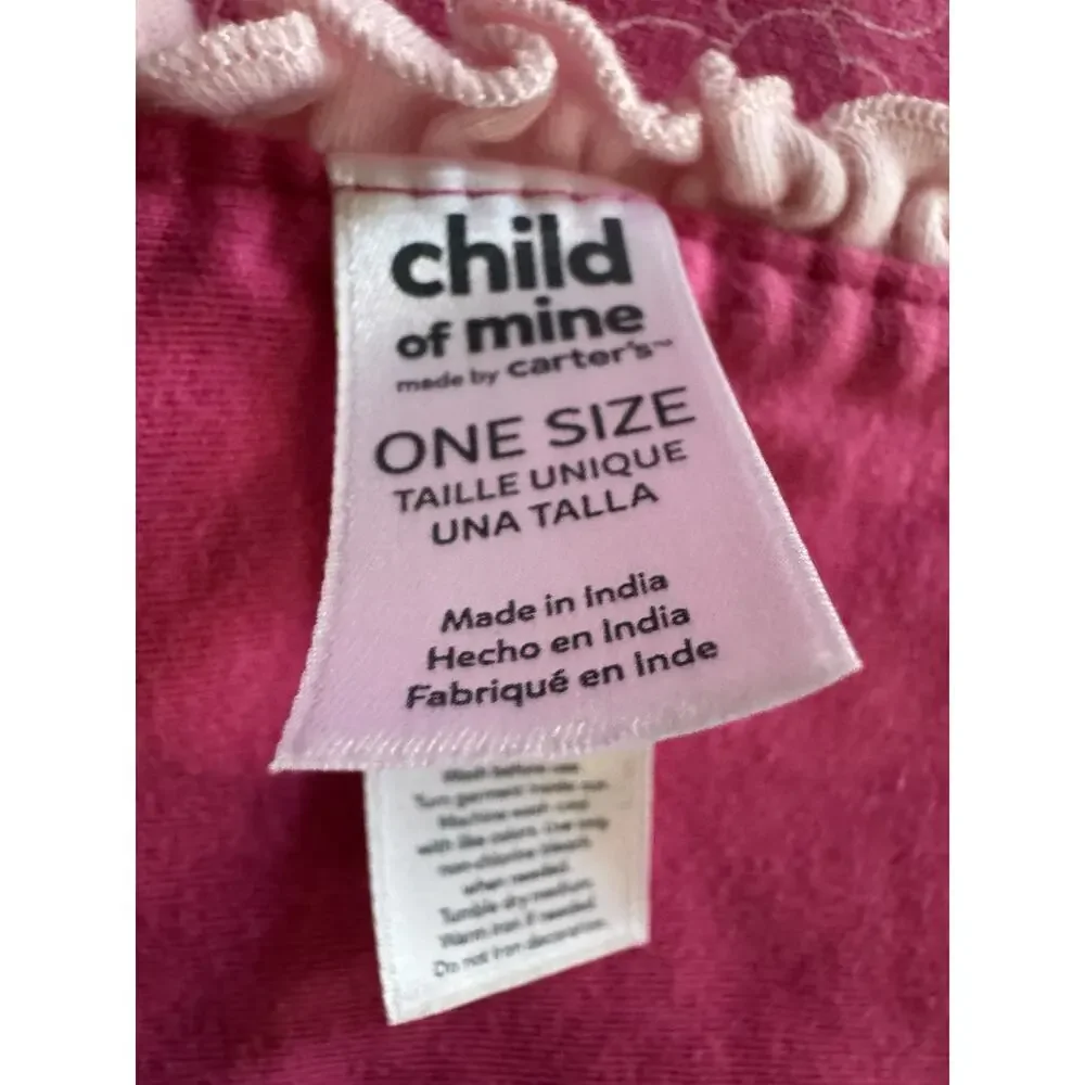 Child of Mine by Carter’s Pink Baby Blanket Satin Ruffle Elephant Security Lovey